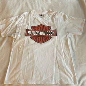White Harley Davidson t- shirt size L